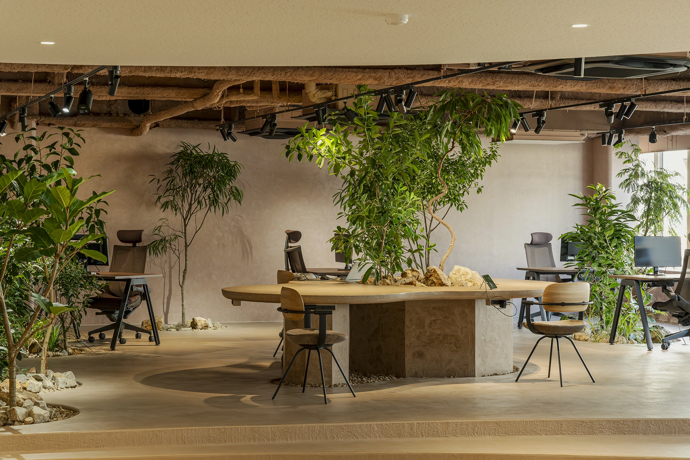 3階の没頭エリアは、時間帯に合わせて集中しやすいように音や光も変化。